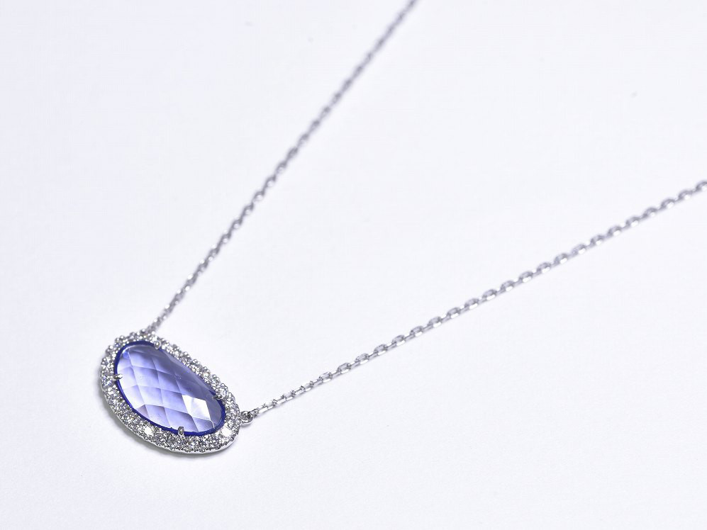 Tanzanite_1.35ct/Diamond_0.17ct pt950 Necklace 【Procyon/プロキオ 102,850円