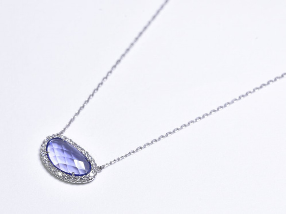 Tanzanite_1.35ct/Diamond_0.17ct pt950 Necklace 【Procyon/プロキオ 1枚目の画像