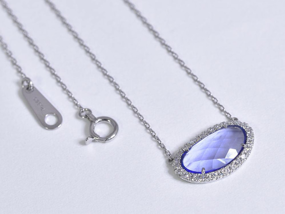 Tanzanite_1.35ct/Diamond_0.17ct pt950 Necklace 【Procyon/プロキオ 3枚目の画像