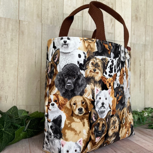 オーダー受付中可愛い柴ちゃんトートバッグ小物入れ