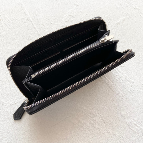 ミナペルホネン 長財布 タンバリン ハンドメイド navy + khaki 長財布