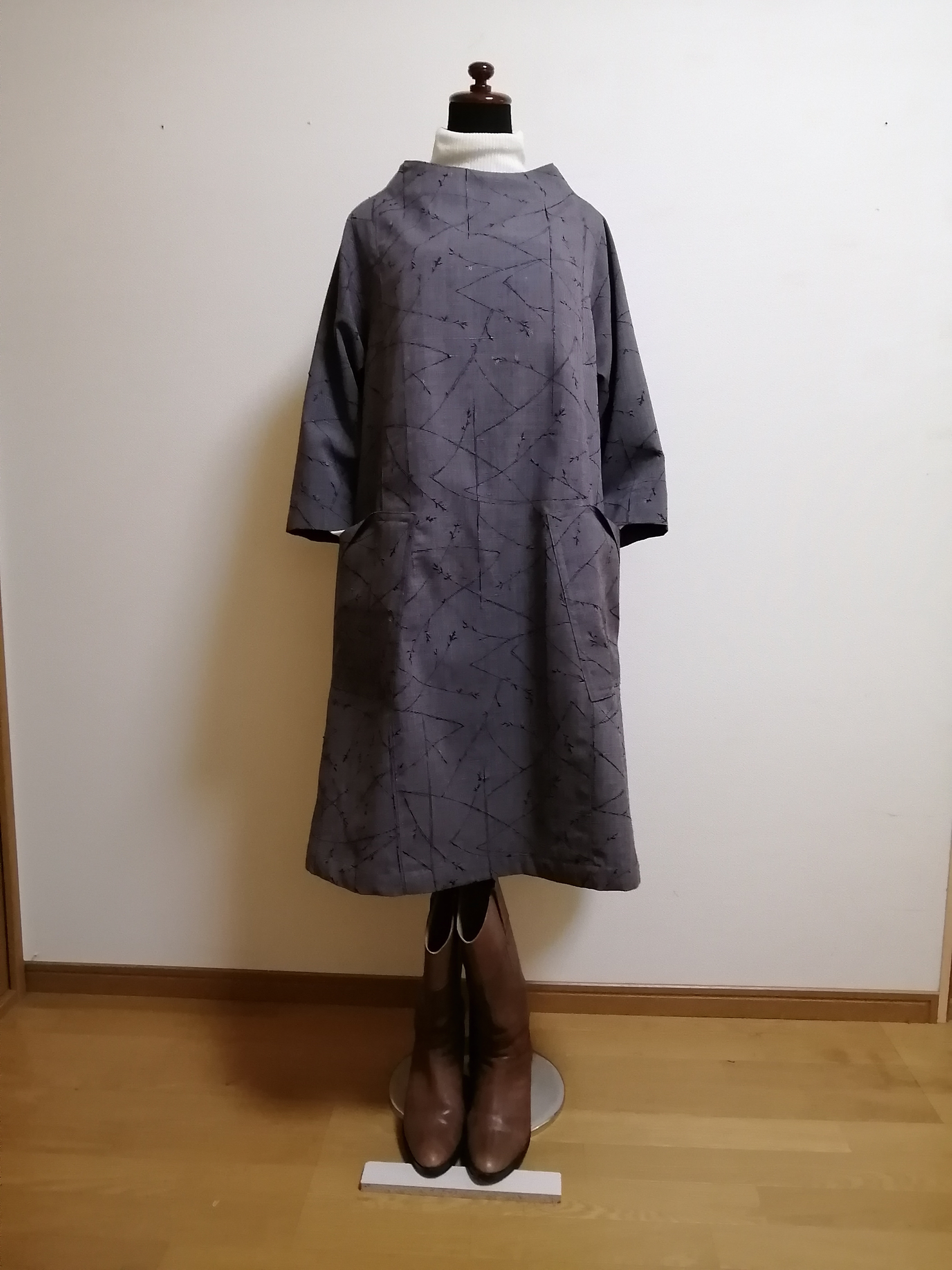 SOLD 着物リメイク チュニック 紬 チュニック さらあお 通販