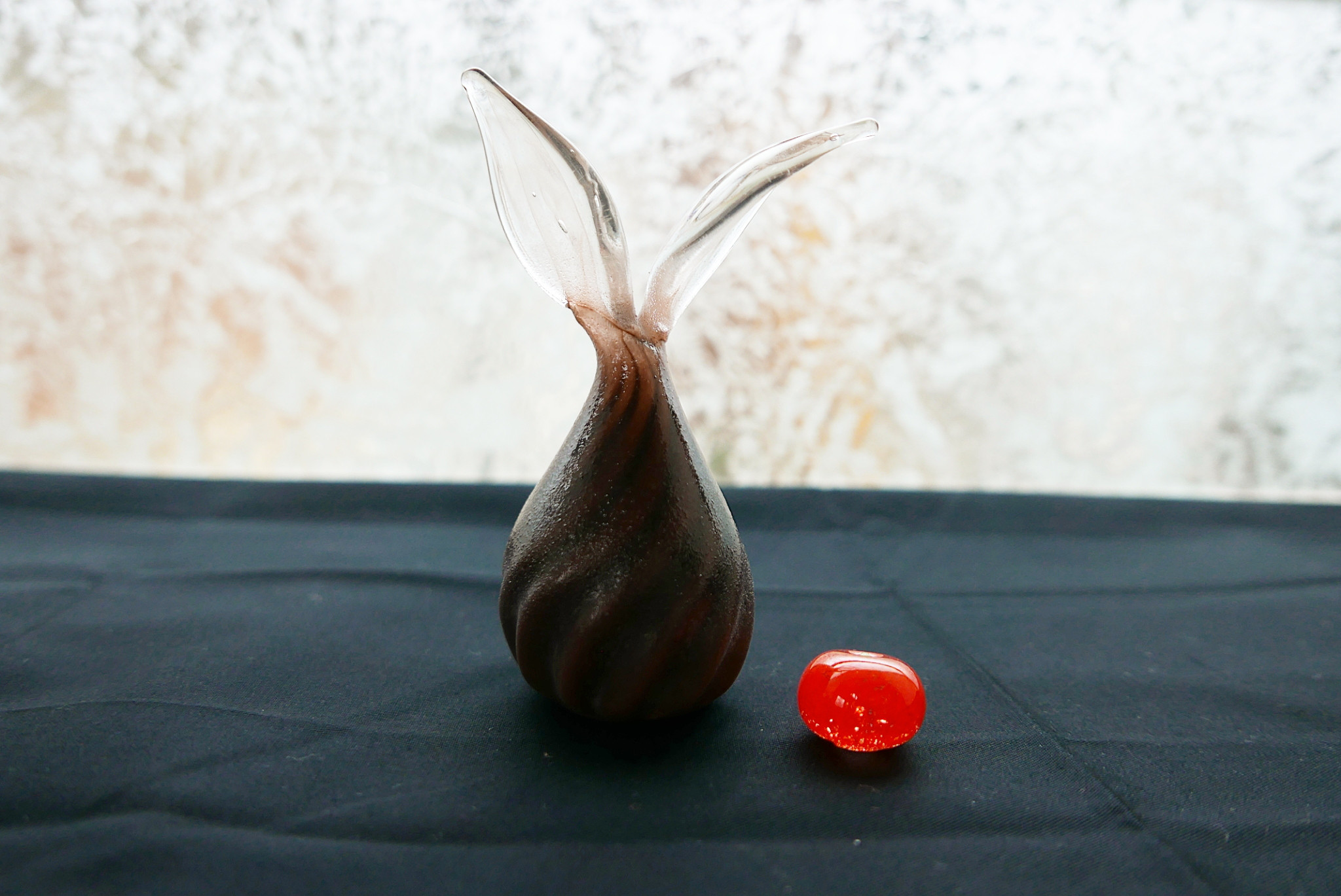 ガラスのホイップうさぎ　ショコラ （ガラスのみかん付き）