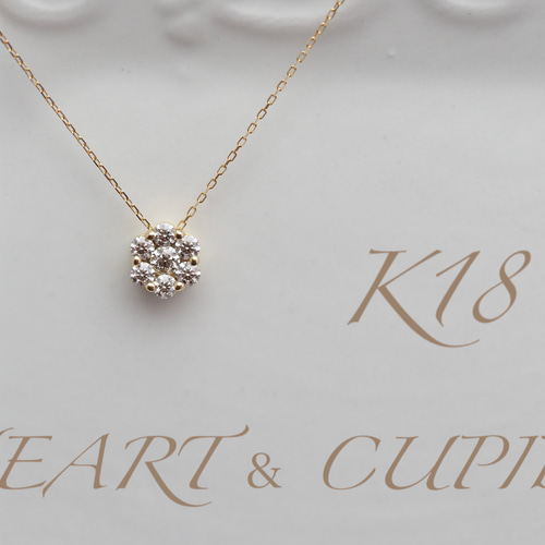 FLOUR～ No.3525 K18 ダイヤモンド0.30ct HEART＆CUPID 