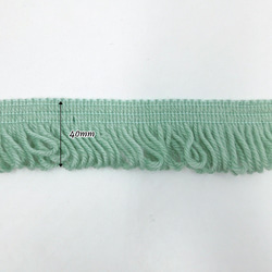 毛糸ループフリンジ（Green / グリーン）40mm ×1ｍ 4枚目の画像