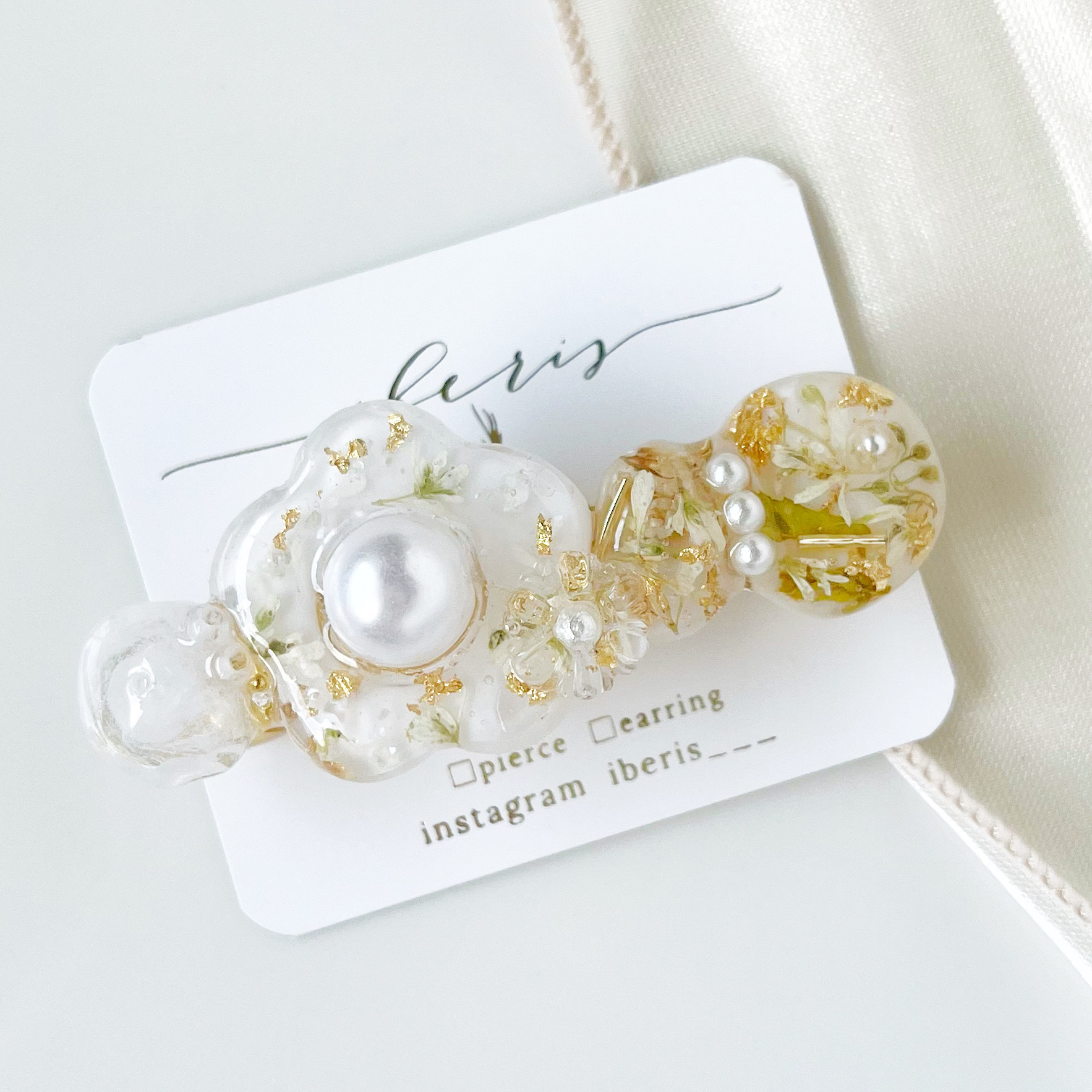 ミハエルネグリン☆レアなレースバレッタつぶれバラ （Michal Negrin 
