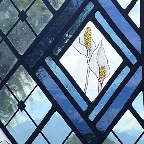 絵付けステンドグラスパネル 思い出 その他アート Atelier Marleysrow