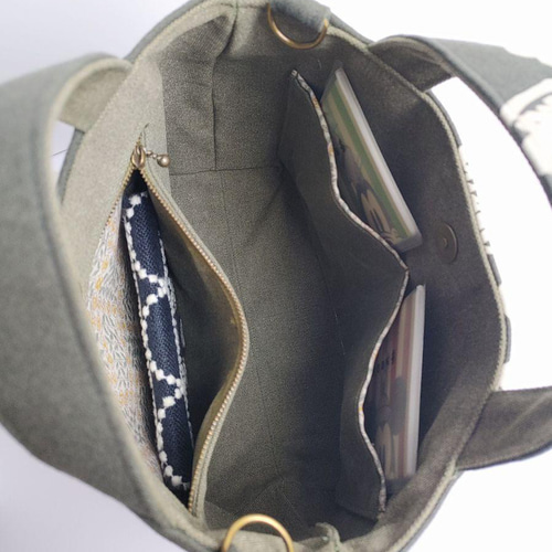 ミナペルホネンflower nest 2wayパニーニ風ショルダーバッグ