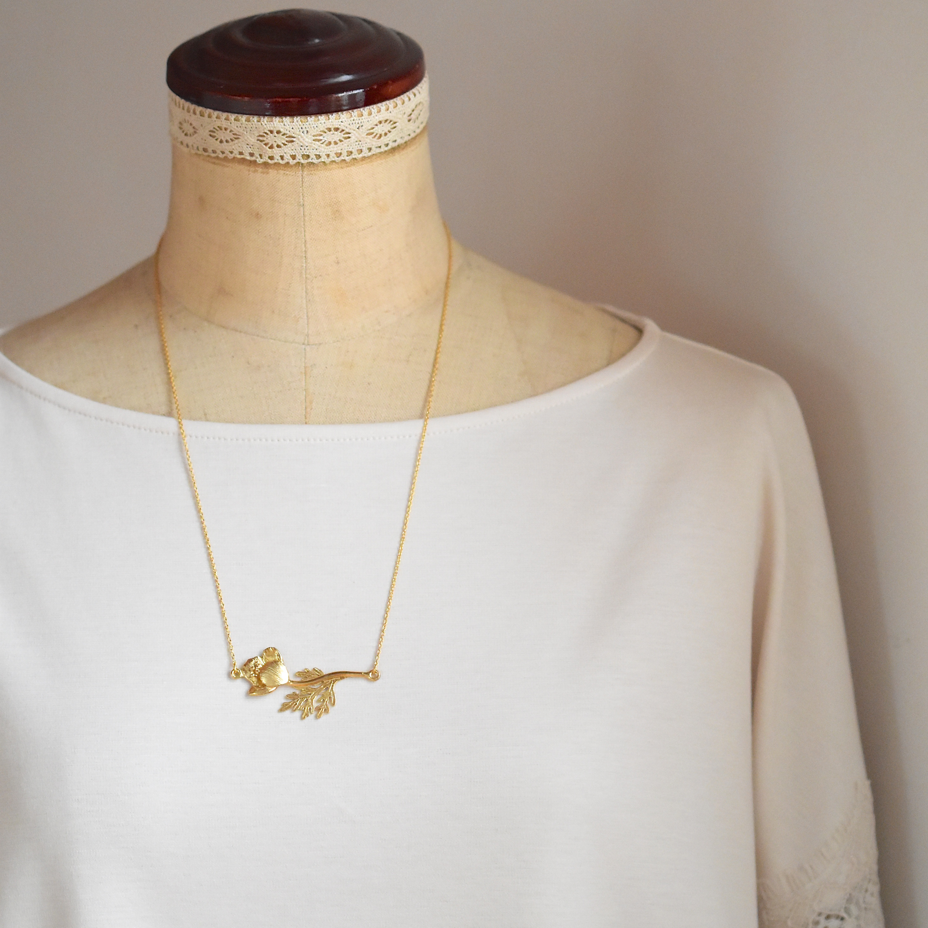 ひなげしのロングネックレス/24KGP 12,672円