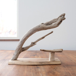 流木とまり木 S｜ステージ付 おもちゃ・ペット小物 Driftwood and