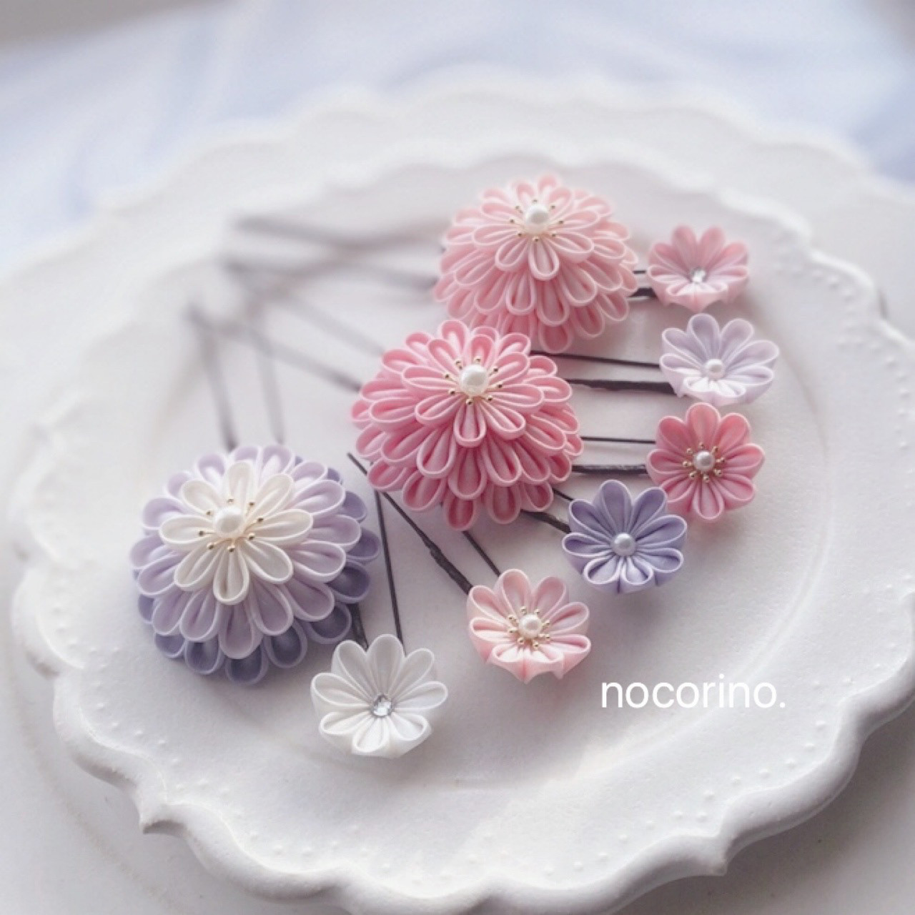 つまみ細工　髪飾り　成人式　卒業式　七五三　結婚式