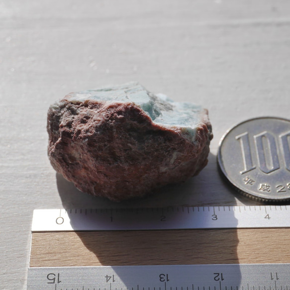 天然石ラリマー約34mm(ドミニカ共和国産)約22g 母岩付き原石ラフロック鉱物鉱石[lar-221208-06] 19枚目の画像