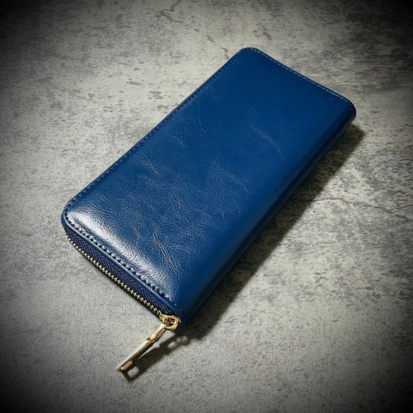 【代引可】 オイルレザー ラウンドファスナー 長財布 牛革 本革 メンズ財布 小物