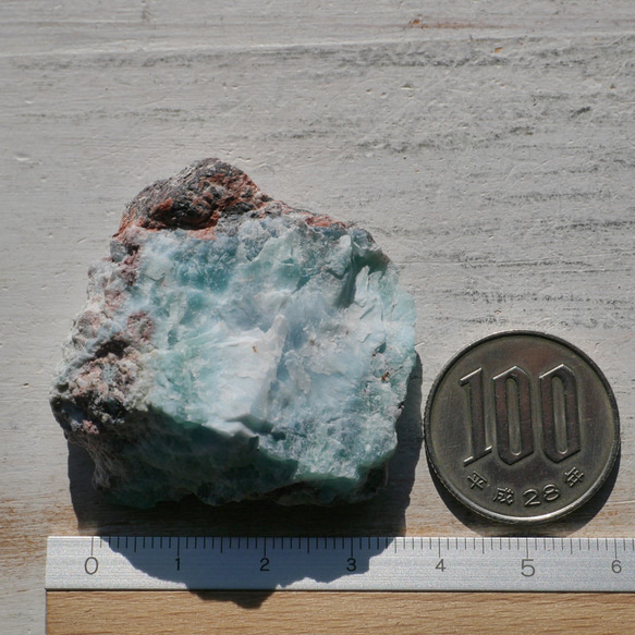 天然石ラリマー約42mm(ドミニカ共和国産)約27g 母岩付き原石ラフロック鉱物鉱石[lar-221208-07] 19枚目の画像