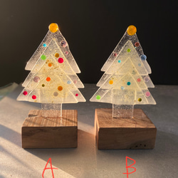 キラキラガラスのクリスマスツリー 2枚目の画像
