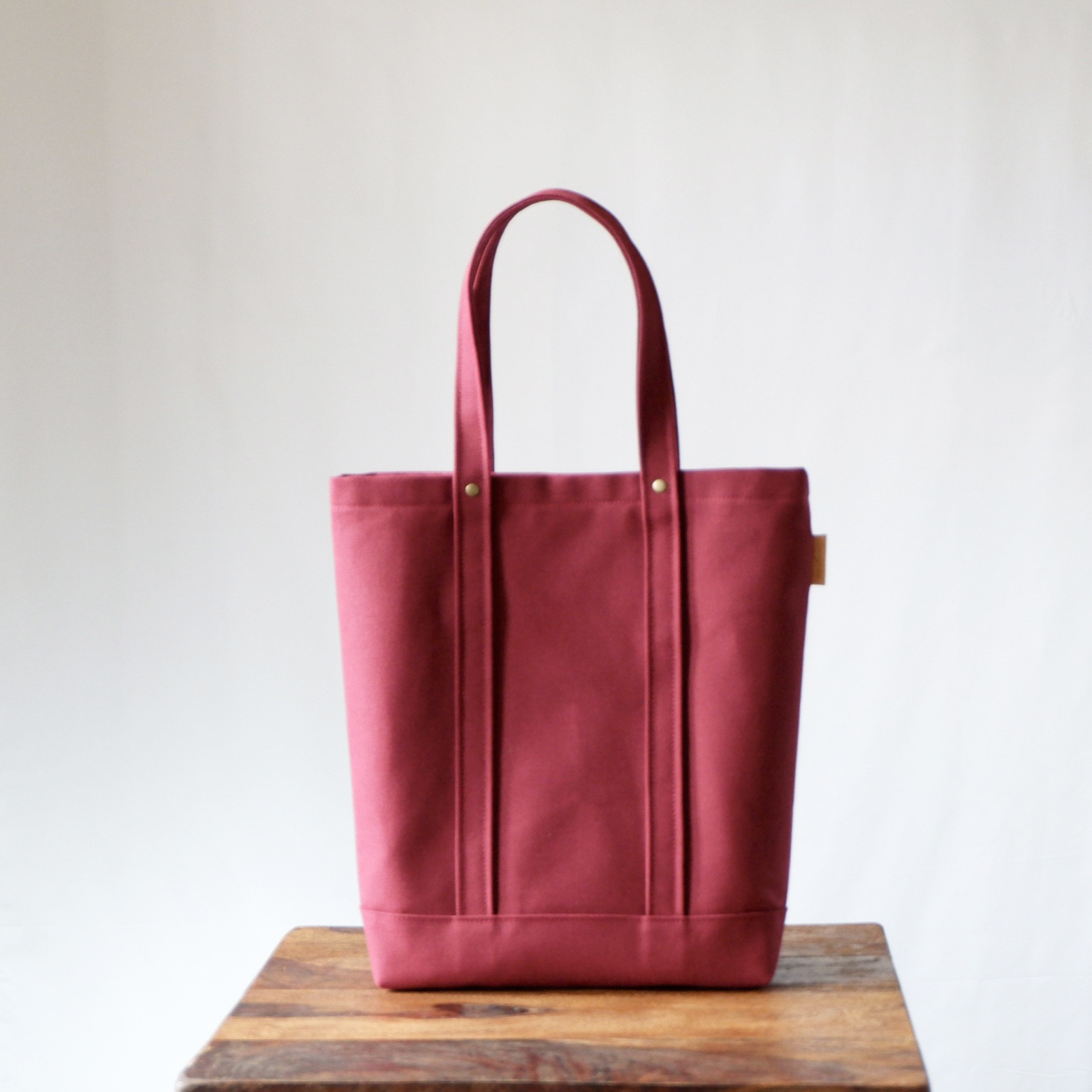 トートバッグ　ハンドメイド　帆布　ライム✖️ブラウン　横44×縦34×マチ15㎝ 国内正規品】 トートバッグ 横44×縦34 ライム✖️ブラウン 帆布