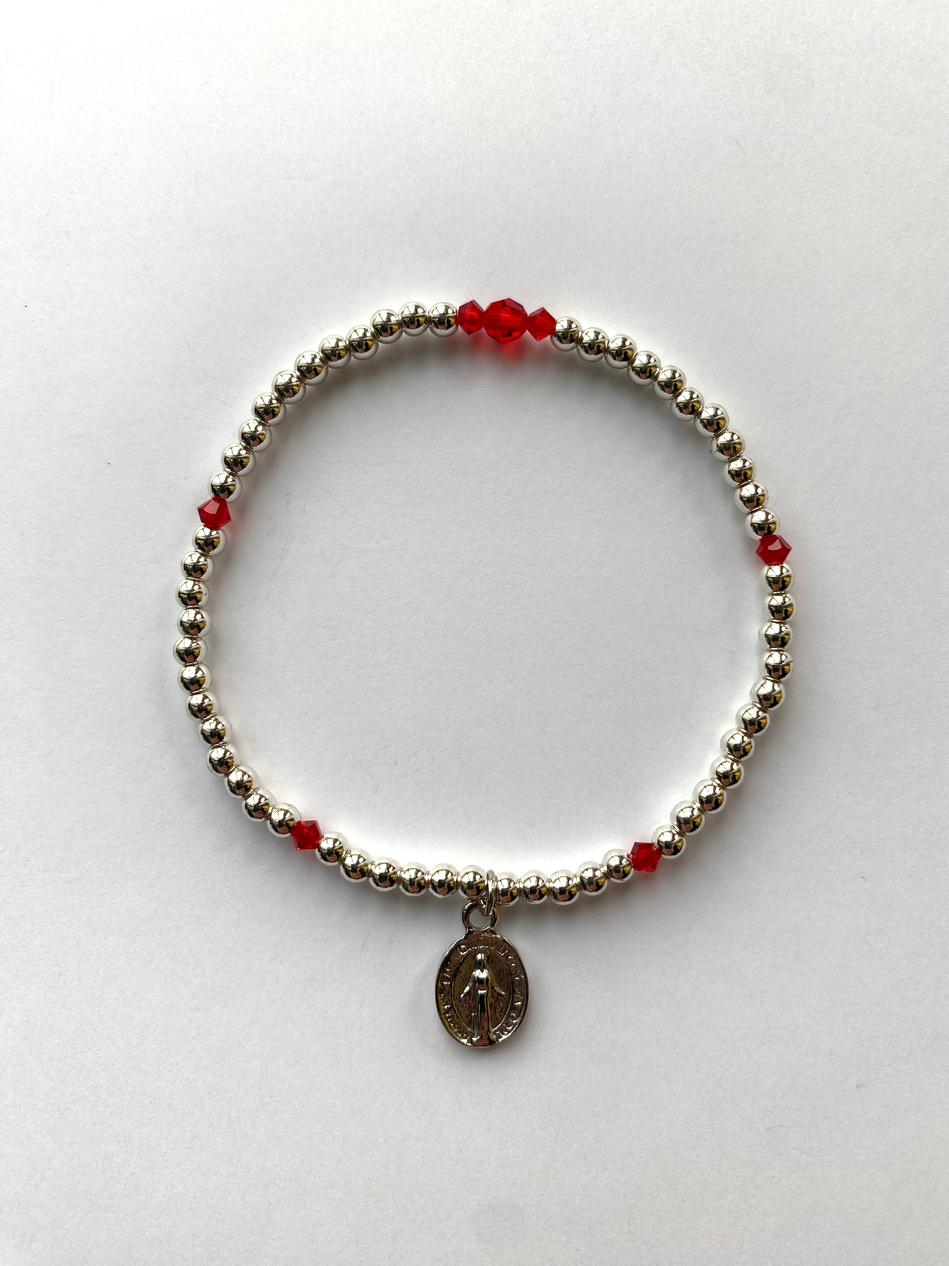 メタルビーズブレスレット　マリアsv