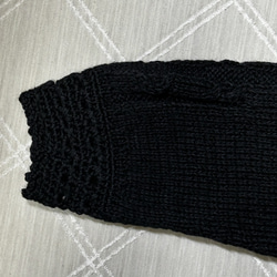 セーター　手編み　ニット　黒 6枚目の画像