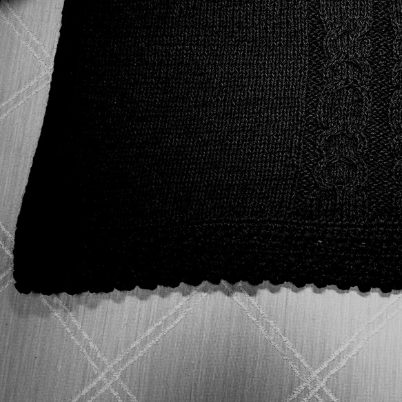 セーター　手編み　ニット　黒 7枚目の画像