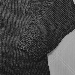 セーター　手編み　ニット　黒 3枚目の画像