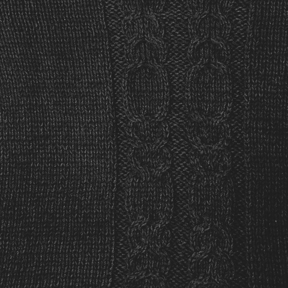 セーター　手編み　ニット　黒 4枚目の画像