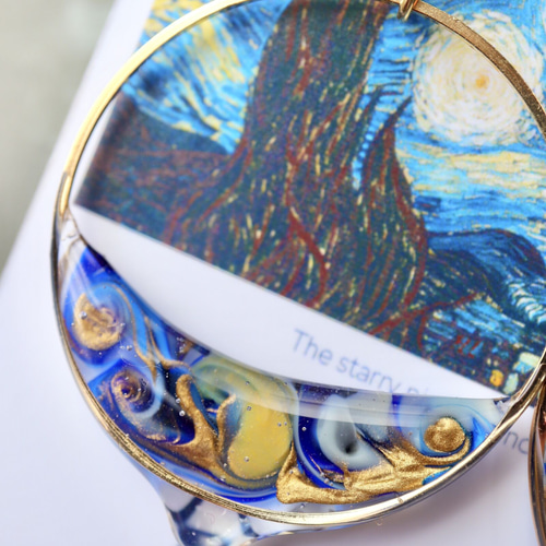絵画モチーフのRavissant(ゴッホ/星月夜) ピアス（その他） ピヨノメ