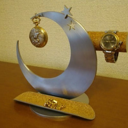 クリスマス　Xmas　Christmas　腕時計スタンド　三日月インテリア腕時計、懐中時計スタンドロングトレイ 5枚目の画像