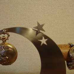 クリスマス　Xmas　Christmas　腕時計スタンド　三日月インテリア腕時計、懐中時計スタンドロングトレイ 2枚目の画像
