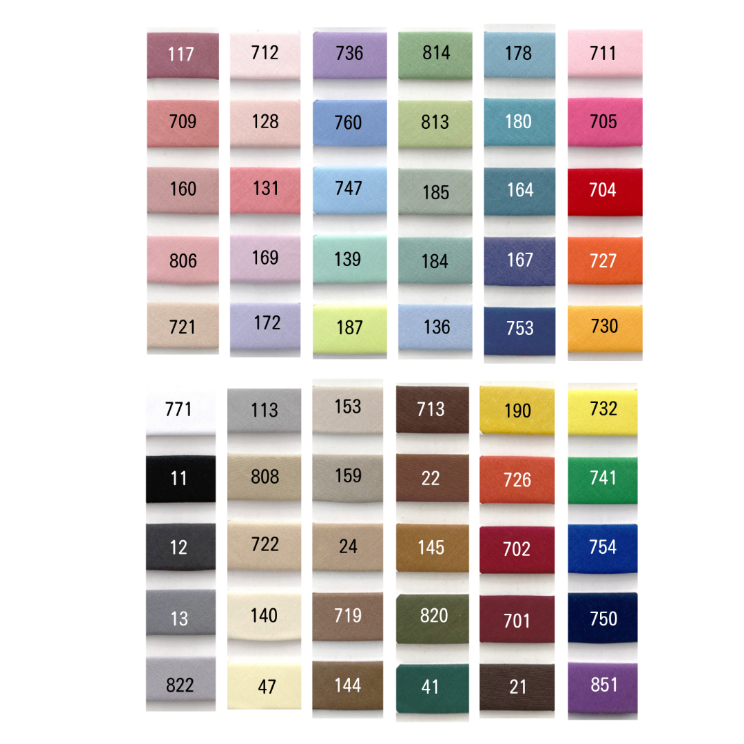 ランドセルカバーのふちどり変更オプション カラー一覧表