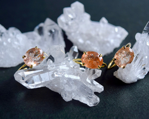 天然石 サンストーンリング Cタイプ 指輪・リング kaena poc