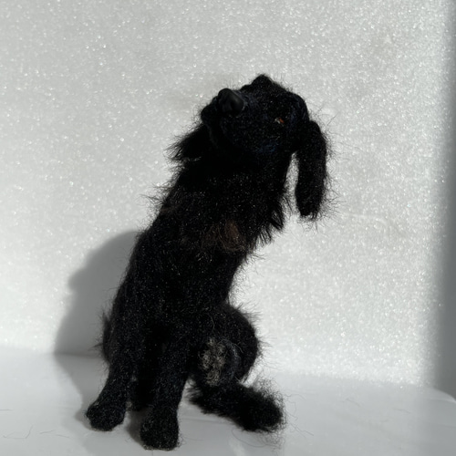 フラットコーテッドレトリバー 黒 羊毛フェルト Wool Whisper