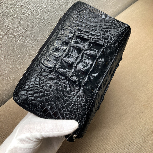 ◇感謝価格◇本革リアルクロコダイル折財布◇ クロコダイル 長財布