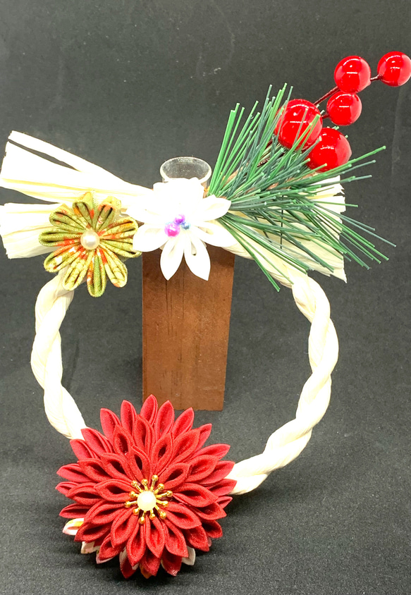 しめ縄飾り 正月飾り つまみ細工 その他素材 つまみ 髪飾り屋 通販