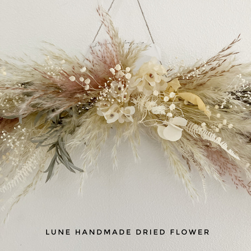ドライフラワースワッグ 横長スワッグ スワッグ lune 通販 15108086
