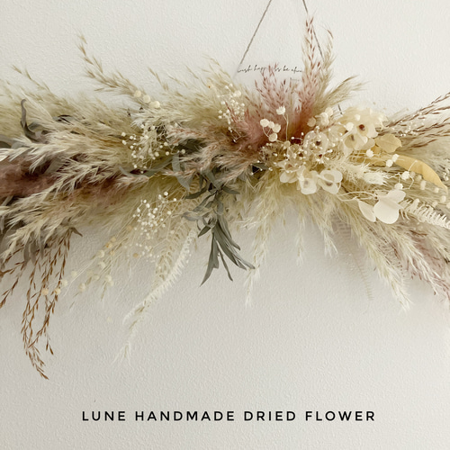 ドライフラワースワッグ 横長スワッグ スワッグ lune 通販 15108086