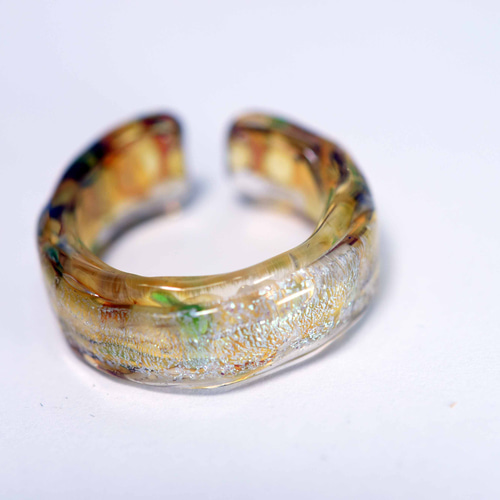 指輪 ハンドメイド リング （T40-175） ガラス工芸家の創作した一点物