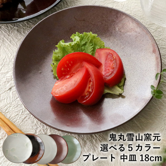 プレート皿 ワンプレート皿 高取焼 高取焼き 中皿 18cm パスタ皿