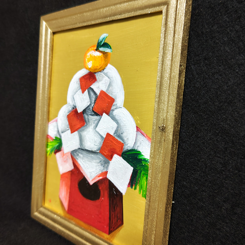 油絵 絵画 【鏡餅】 油絵 絵画 【鏡餅】 絵画 HR 通販 15108517｜Creema(クリーマ)