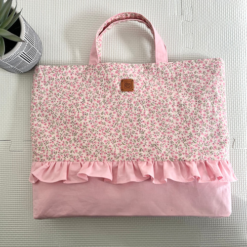 残りわずか⭐︎ 入園入学グッズ3点 くすみピンク フリル付き 入園入学