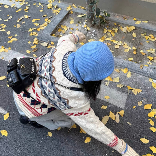 再販】ビンテージ風編み 暖かいウールセーター/カーディガン 再販】ビンテージ風編み 暖かいウールセーター/カーディガン