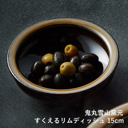 咖哩盤子勺子邊緣盤 Takatori ware Takatori ware Stew plate 15cm Takatori w 第1張的照片