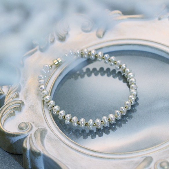 『ラブレター』淡水パール・K14GFブレスレット♪送料無料♪