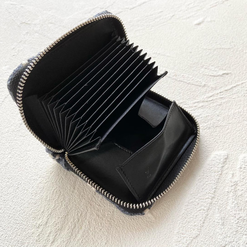 再販！ミナペルホネン 財布 タンバリン navy + khaki 二つ折り財布 ryo