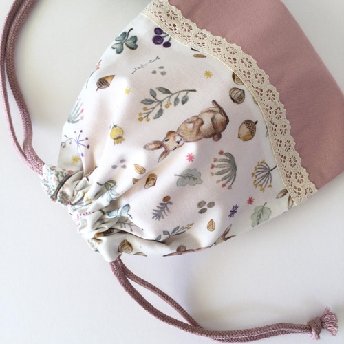 ハンドメイド 給食袋 デコレクションズ ミルキーラビット ♪NEW♪♡Milky rabbit☆給食袋 ～ミルキーラビット～デ