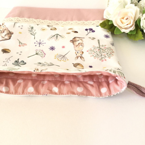 ハンドメイド 給食袋 デコレクションズ ミルキーラビット ♪NEW♪♡Milky rabbit☆給食袋 ～ミルキーラビット～デ