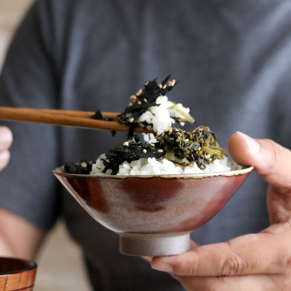 ご飯茶碗 中 高取焼 高取焼き お茶碗 飯碗 ごはん茶碗 高取焼鬼丸雪山窯元 陶器 食器 器 onimaru-027 15枚目の画像