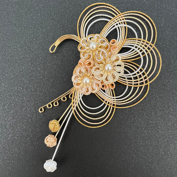 水引　耳飾り　イヤーフック　成人式　結婚式 4枚目の画像