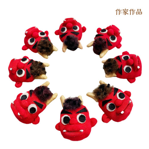 おに CO-0003 作家作品 おに顔 ハンドメイド 赤おに パーツ 着物  