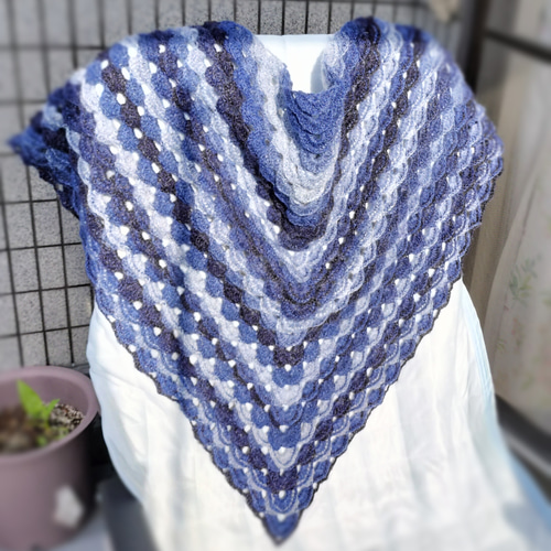 かぎ針編み 執念深く ショール 昭和レトロ 手編み ストール