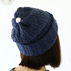 ケーブル柄ニット2Way帽子 9枚目の画像